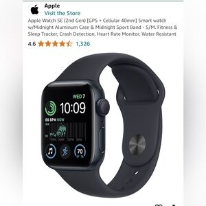 Apple Watch SE (2nd Gen) GPS + Cellular 40mm Midnight
